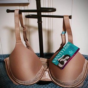 Vanity Fair Beauty Back Back Smoother Lace Full-Figure Bra Size 38C